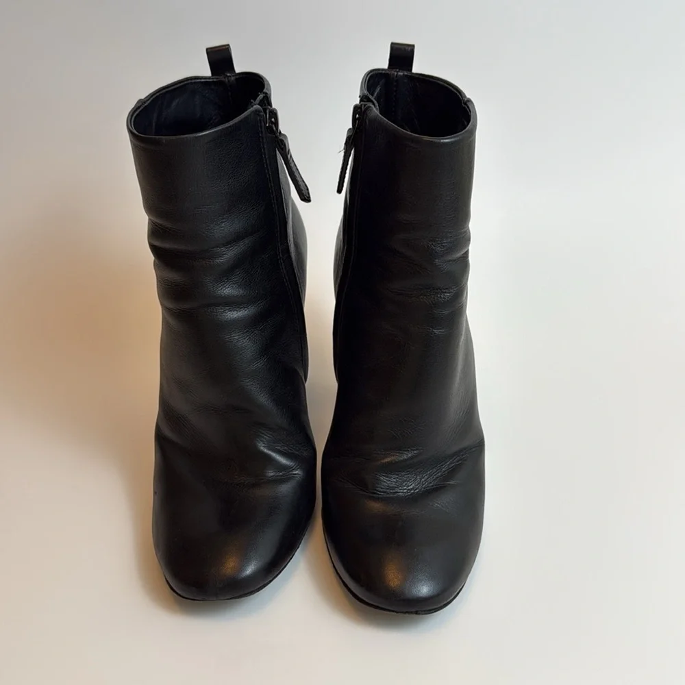 Tory Burch Black Heeled Boots with Wood Heel Size 7M
